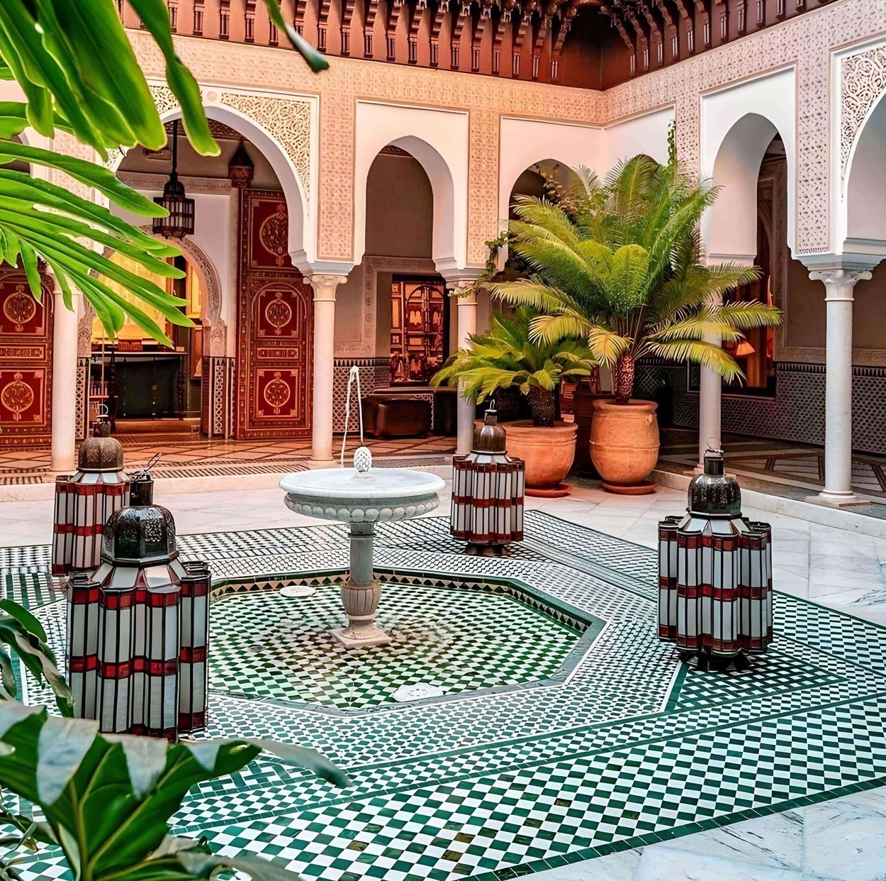 Fuente de zellige en Ardecor International, una pasin por el color, la forma y la textura, creando espacios que cuentan la historia del arte y la cultura marroqu